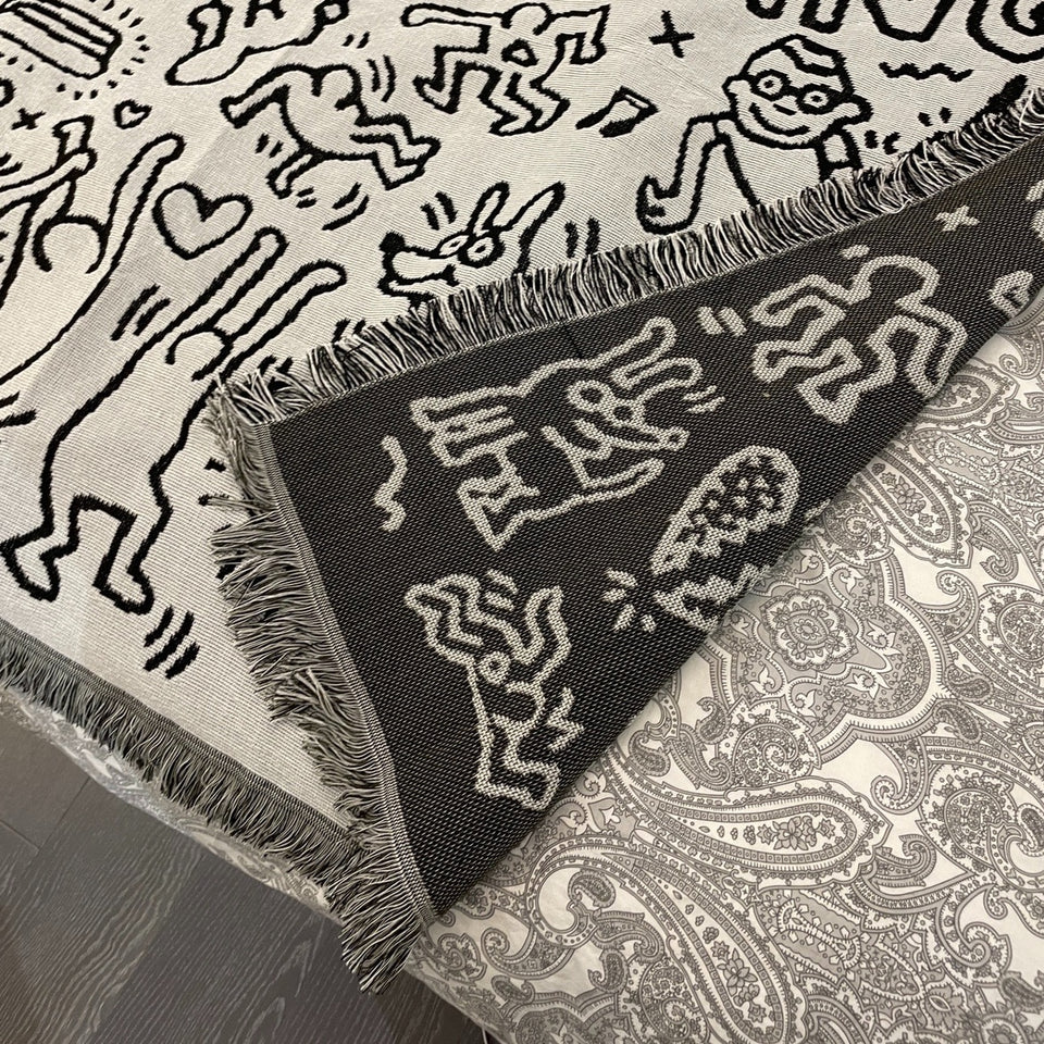 Colcha Keith Haring P&B-4Evah Young