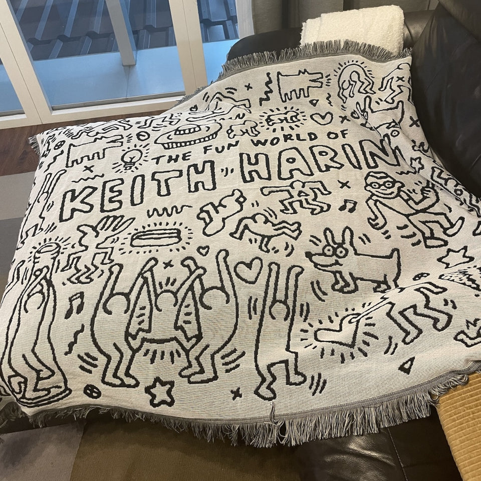 Colcha Keith Haring P&B-4Evah Young