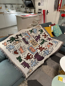 Colcha Keith Haring Colorida-4Evah Young
