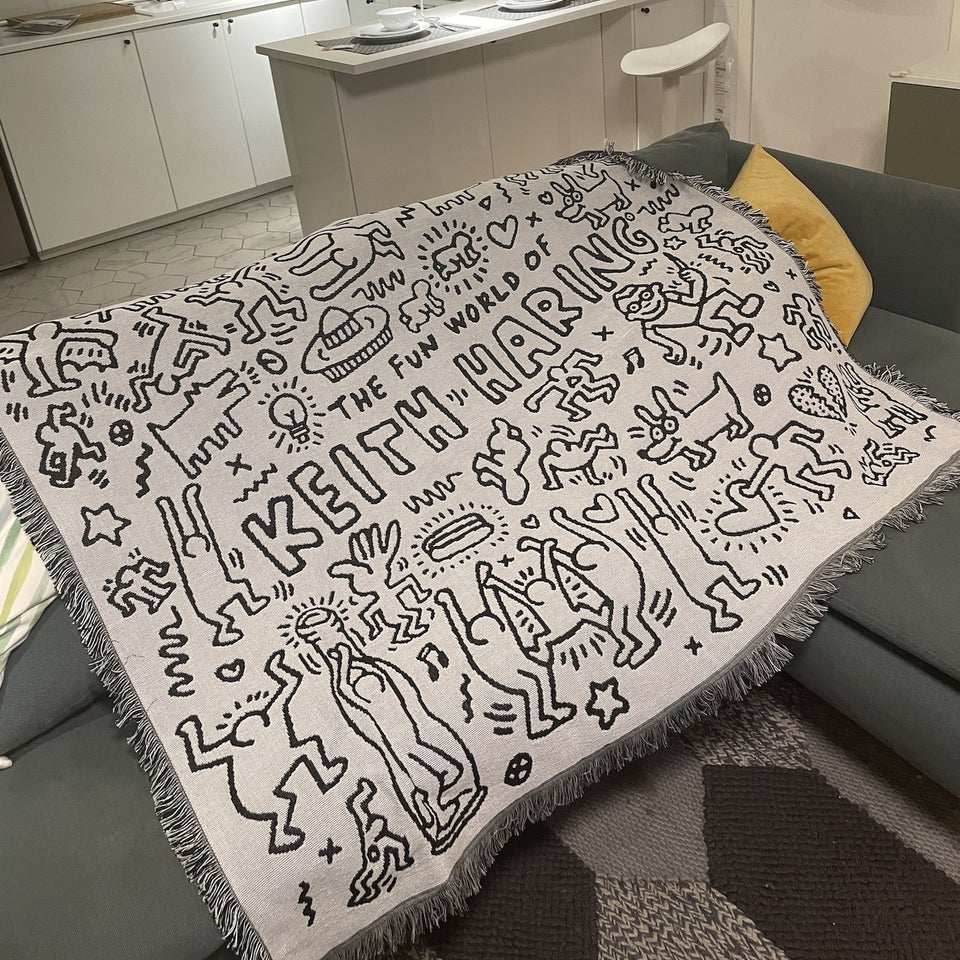 Colcha Keith Haring P&B-4Evah Young