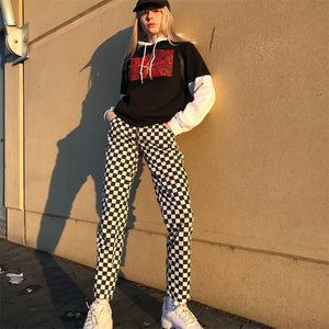 Calça Plaid Grid-4Evah Young